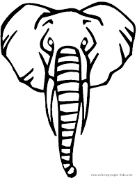 Elephant Head Color Page Elephant Coloring Page Coloring Pages Animal Coloring Pages