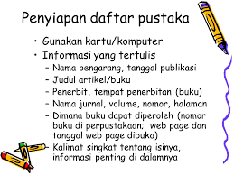 Berdasarkan kbbi daftar pustaka merupakan daftar yang berisikan judul buku, nama pengarang, penerbit, dan sebagainya. Pemilihan Topik Ppt Download