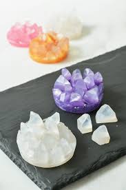 Make Your Own Crystal Soaps A Beautiful Mess Diy Crystals Crystal Soap Soap Recipes