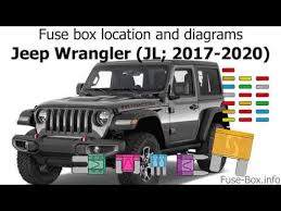 Since the fuse layout map on the inside cover of the fuse box is tough to read for those of us with older eyes, and since there have been several threads requesting such a diagram, i thought i'd go ahead and post this for whoever finds it useful. Fuse Box Location And Diagrams Jeep Wrangler Jl 2017 Youtube