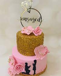 Two tier cake drip cakes tiered cakes cake designs desserts dessert recipes birthday cake chocolate cake ideas. Order 2 Tier Pearl Engagement Cake Online Same Day Delivery Giftzbag