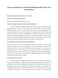 Mahasiswa di stie oemathonis kupang jurusan/semester : Laporan Wawancara Terhadap Pedagang Batik Kaki Lima Di Malioboro Pdf