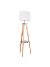 Shop for shelf floor lamps in floor lamps by type. Lumisource Compass Mid Century Modern Floor Lamp With Shelf Natural Woodwhite Linen Office Depot