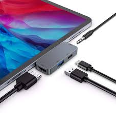 Amazon Com Usb C Hub Adapter For Ipad Pro 11 12 9 2020 2018 Ipad Air 4 Usb C To Hdmi Adapter With 3 5mm Audio Jack Usb3 0 Usb C Charging Data Compatible With Ipad Pro Macbook Computers Accessories