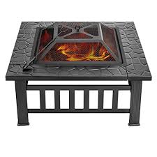 Use bizrate's latest online shopping features to compare prices. Buy Vivohome 32 Inch Heavy Duty 3 In 1 Metal Square Patio Firepit Table Bbq Garden Stove With Spark Screen Cover Log Grate And Poker For Outside Wood Burning And Drink Cooling