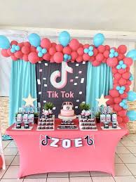 Theme 13th Birthday Party Ideas For Girls Tik Tok Birthday Party Ideas Photo 2 Of 10 In 2020 Birthday Surprise Party Party Photo Booth Backdrop Cat Birthday Party