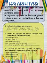 Adjetivos Ficha Interactiva Adjetivos Sustantivos Adjetivos Y Verbos Combinaciones De Consonantes