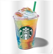 Tie Dye Frappuccino Poster By Ematzzz Secret Starbucks Drinks Frappuccino Starbucks Drinks Recipes