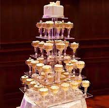 5 Tier Acrylic Square Cupcake Stand 17 Height Cake Stand Display Stand Wedding Cake Alternatives Alternative Wedding Cakes Cake Stand Display