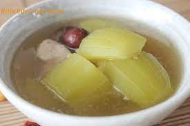 Hairy Gourd With Pork Ribs And Dried Scallop Soup Recipe Pork Broth Soup Dish Herbal Recipes