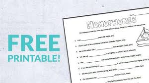 Education is the main axis for the development of every human being, which is why the teacher's worksheets pdf has as its main creativity and the desire to learn are very important in children, it is a stage of life when they. Free Printable Homophones Worksheet We Are Teachers