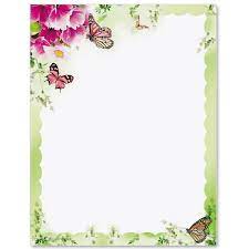 Primrose And Butterflies Border Papers In 2021 Borders For Paper Butterfly Border Border Design For Project