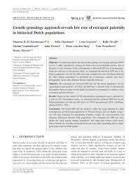 It derived its name from the tall mountain topology. Pdf Genetic Genealogy Approach Reveals Low Rate Of Extrapair Paternity In Historical Dutch Populations