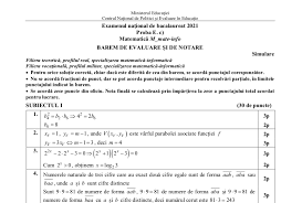 Variante bac matematica tehnologic rezolvate 2021 modele de subiecte rezolvate,subiecte bac matematica rezolvate,bareme de corectare programa de examen pentru disciplina matematica bacalaureat 2015 este impartita in 4 categorii: Subiectele È™i Baremele De Corectare De La Proba De MatematicÄƒ A SimulÄƒrii De Bacalaureat 2021 Edupedu Ro