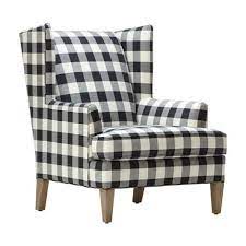 Colorbird buffalo check spandex chair slipcovers removable universal stretch elastic gingham chair protector covers for dining room, restaurant, hotel, banquet, ceremony, set of 6, black/white plaid 4.2 out of 5 stars 596 Black White Buffalo Check Ethan Parker Chair By Ethan Allen Furniture Home Home Decor