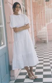 Faithfull the brand calla floral dress | intermix®. Faithfull The Brand Alberte Tiered Linen Midi Dress We Select Dresses Faithfull The Brand Linen Midi Dress Midi Dress