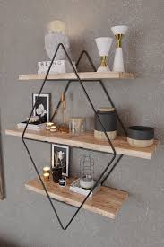 You can also use these floating shelves in your kitchen wall decor to store your spice jars, in your office decor as bookshelves, or in your bathroom decor as over the toilet storage shelves. 3 Shelf Stylish Black Metal With Wood Prism Wall Shelf Metal Etsy In 2021 Metal Wall Shelves Kitchen Wall Shelves Shelves