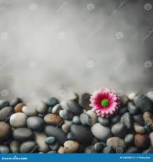 Flower and Rounded Stones