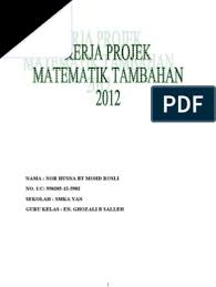 Modul pintas selangor 2018 biologi. Kerja Projek Matematik Tambahan 2018 Selangor
