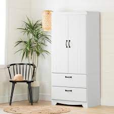 Organize your wardrobe in a stylish armoire from kmart. South Shore Farnel Wardrobe Armoire White Walmart Com Walmart Com