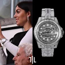 Travis scott's new $1,000,000 jacob & co. The Model And Girlfriend Of Cristiano Ronaldo Georginagio Wears An Insane And Rare Rolex Gmt Master Ii 116769 Rose Gold Watch Rolex Gmt Master Ii Gold Watch