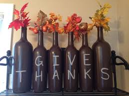This lighted thanksgiving decoration was created from an upcycled wine bottle. Thankful For Wine And Pinterest Bottles Decoration Thanksgiving Wine Bottle Wine Bottle Decor