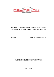 Politeknik sultan azlan shah laporan projek akhir. Contoh Laporan Projek Akhir Kejuruteraan Awam Politeknik Laporan Projek Akhir Politeknik Elektrik