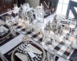 Black And White Buffalo Plaid Christmas Table Dining Delight Winter Vibes Tablescape Black White Plaid Buffalo Check Dining Table Decor Winter Dining Table Decor Winter Table