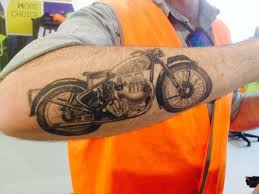 In the memory of his loving father this client decided to get inked on his. 3d Realistic Biker Forearm Tattoo Tattooimages Biz