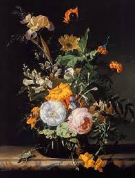 Rachel ruysch flowers in a glass vase with a tulip. Rachel Ruysch Alle Kunstdrucke Gemalde Bei Kunstkopie De