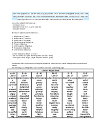 Macam, aturan, dan contoh kalimat degrees of comparison. Doc Kata Sifat Adjectives Remi Tara Academia Edu