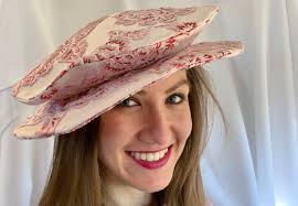 Puffy Pink Rose Renaissance Tudor Flat Cap SMALL