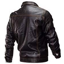 Leather Tactical Army Bomber Jacket