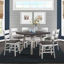 Ashlyn 7 Piece Square To Round Counter Height Dining Set Counter Height Dining Sets Bayside Furnishings Dining Set
