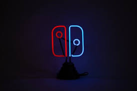 Nintendo Switch Neon Light Preorder Joycon Usb Hand Bent Glass Neon Light Real Neon Desk Ligh Neon Lighting Nintendo Decor Nintendo Switch