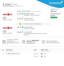 081330715754 email lebih menyenangkan bersama kami. Bukti E Tiket Tiket Pesawat Promo Murah Traveloka Facebook