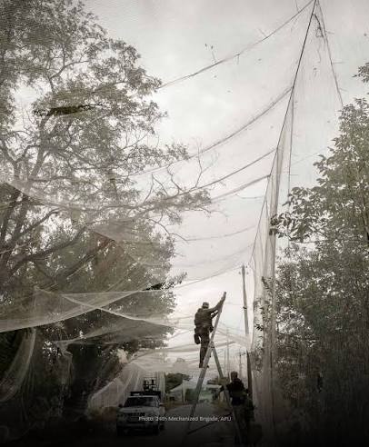 Across the front in Ukraine's east, many roads now look like tunnels covered with nets. These are anti-drone nets, used to protect vital supply, evacuation, and civilian transport routes from Russia's FPV