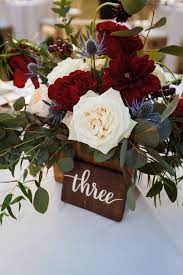 Burgundy, wedding decorations & accents photos. Burgundy Blush Ivory Wedding Reception Centerpiece With Roses And Thi Wedding Reception Centerpieces Wedding Floral Centerpieces Flower Centerpieces Wedding