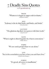 7 Deadly Sins Deep Thought Quotes Sin Quotes Seven Deadly Sins Bible