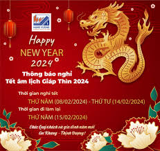 Thông báo lịch nghỉ tết âm lịch Giáp Thìn 2024