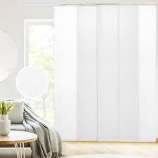Panel track blinds are full length sheets of fabric that collect to one side when open and overlap a few inches when closed. Panel Track Blinds Blinds The Home Depot