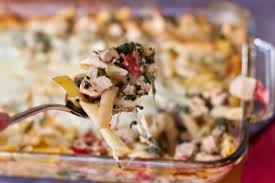 Line a casserole dish with foil, leaving an overhang on two sides before adding the prepared pasta and. Chicken And Spinach Pasta Bake Recipe Make Ahead Dinners Recipe