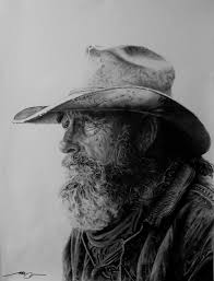 Old Cowboy Cowboy Art Western Art Cowboy Draw