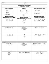 11:48 the organic chemistry tutor 766 518 просмотров. Exponent Rules Review Sheet Mult Div Add And Sub By Maggie Vogel