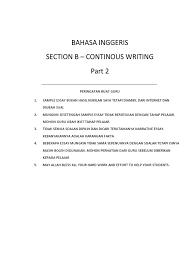 Contoh karangan bahasa inggeris simple wedding leisure. Himpunan Contoh Karangan Bi Bahagian 2 Spm Cyberbullying Bullying
