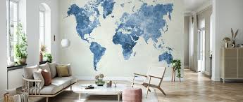 Die dekorativen tapeten gibt es in unterschiedlicher qualität und in verschiedenen preisklassen. Blue World In Watercolor Beliebte Fototapete Photowall