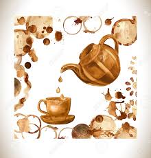 Taza De Cafe De La Pintura Ilustraciones Vectoriales Clip Art Vectorizado Libre De Derechos Image 42702827