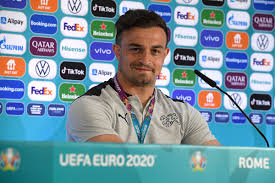 Switzerland's xherdan shaqiri, right, scores his side's second goal during the euro 2020 soccer championship group a match between switzerland and turkey at the baku olympic stadium in baku, azerbaijan, sunday, june 20, 2021. 7v8wu Aodxbuwm