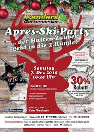 Apres Ski Party Der Hutten Zauber Geht In Die 2 Runde Lenders Gartencenter