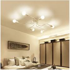Buy Ocamo Rustic Style Led Flush Mount Ceiling Lights Living Room Bedroom Lamparas For Home Lighting Without Light Source 8 White Online At Low Prices In India Amazon In